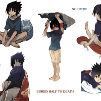 Cute genin Sasuke Sleepy head